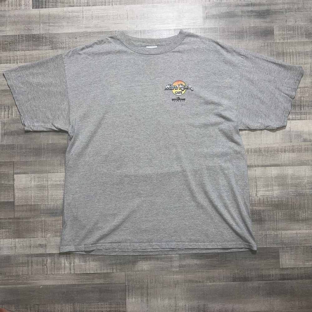 VTG Hard Rock Cafe Skydome Toronto 2000 The Evolution Of Rock Gray T-Shirt 2XL